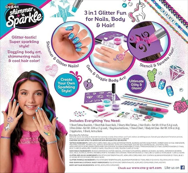 Alt view image 2 of 6 - Cra-Z-Art Shimmer 'N Sparkle 3-in-1 Ultimate Glitter Beauty Set