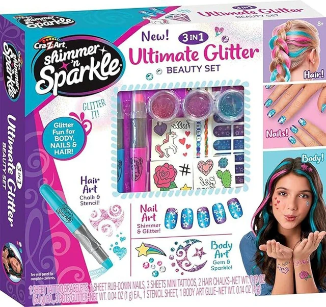 Main image of Cra-Z-Art Shimmer 'N Sparkle 3-in-1 Ultimate Glitter Beauty Set