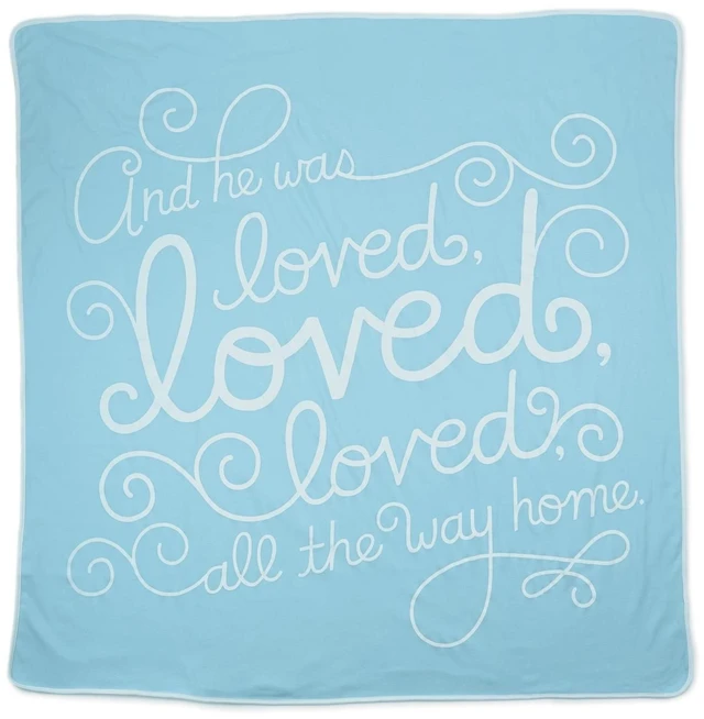 Main image of Hallmark Loved Baby Boy Blue Blanket