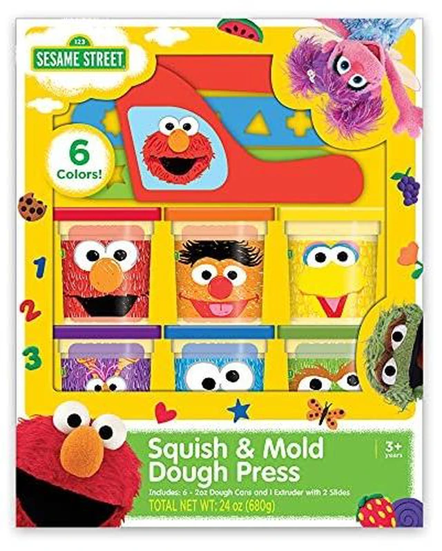 Main image of Leap Year Sesame Street Dough Kit, Includes 5 cans of 2oz Dough, and Dough extruder Tools
