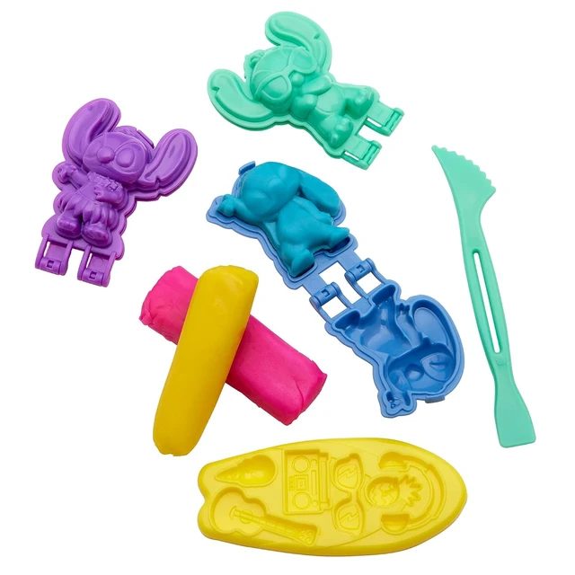 Alt view image 3 of 4 - Cra-Z-Art Disney Stitch Softee Dough Press 'N Mold Modelling Dough Playset, 3 Character Molds, Ages 3+