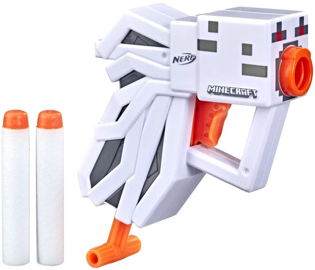 Alt view image 2 of 7 - Nerf MicroShots Minecraft Ghast Mini Blaster, Includes 2 Official Elite Darts, Christmas Stocking Stuffers, Minecraft Ghast Mob Design