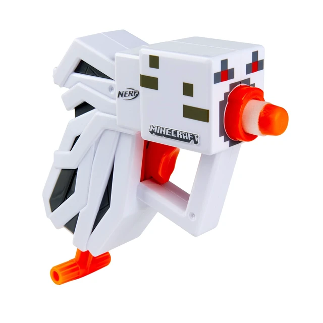 Alt view image 5 of 7 - Nerf MicroShots Minecraft Ghast Mini Blaster, Includes 2 Official Elite Darts, Christmas Stocking Stuffers, Minecraft Ghast Mob Design
