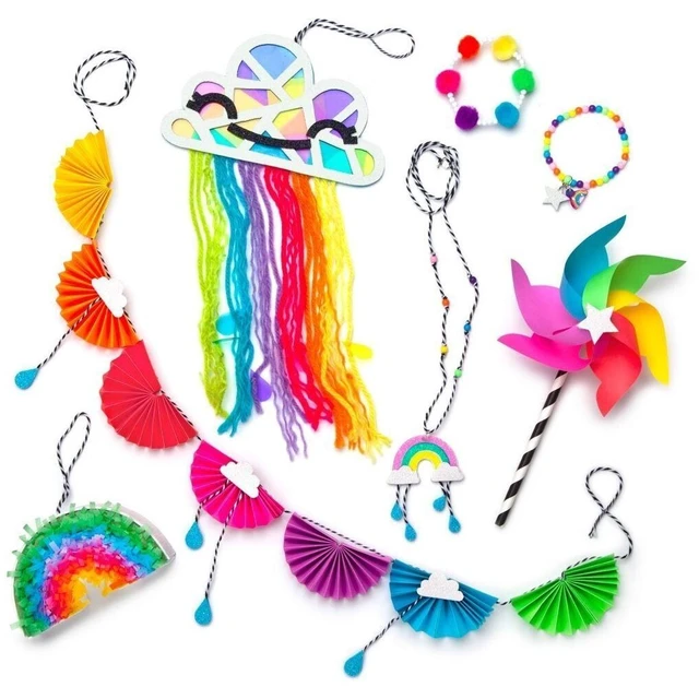 Alt view image 4 of 7 - Craft-tastic I Love Rainbows Craft Kit Make 6 Colorful Arts & Crafts Projects