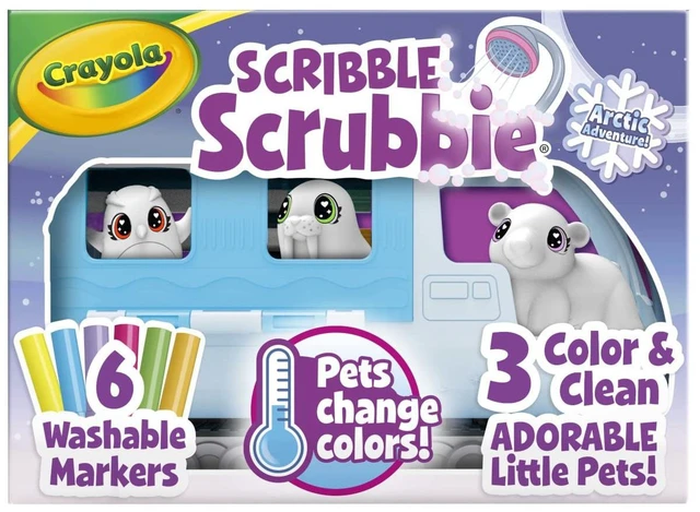 Main image of Crayola Scribble Scrubbie Pets Arctic Snow Explorer, Color & Wash Creative Toy, Gift for Kids, Age 3, 4, 5, 6
