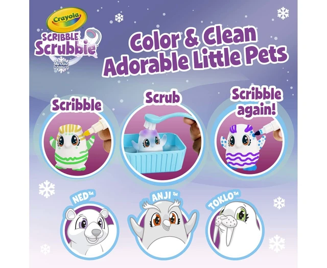 Alt view image 5 of 7 - Crayola Scribble Scrubbie Pets Arctic Snow Explorer, Color & Wash Creative Toy, Gift for Kids, Age 3, 4, 5, 6