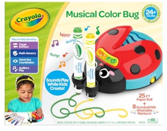 Alt view image 2 of 7 - Crayola Musical Color Bug, Toddler Sensory Toy, Ladybug Toy for Kids, Arts & Crafts, Gifts for Toddlers, Ages 2, 3, 4