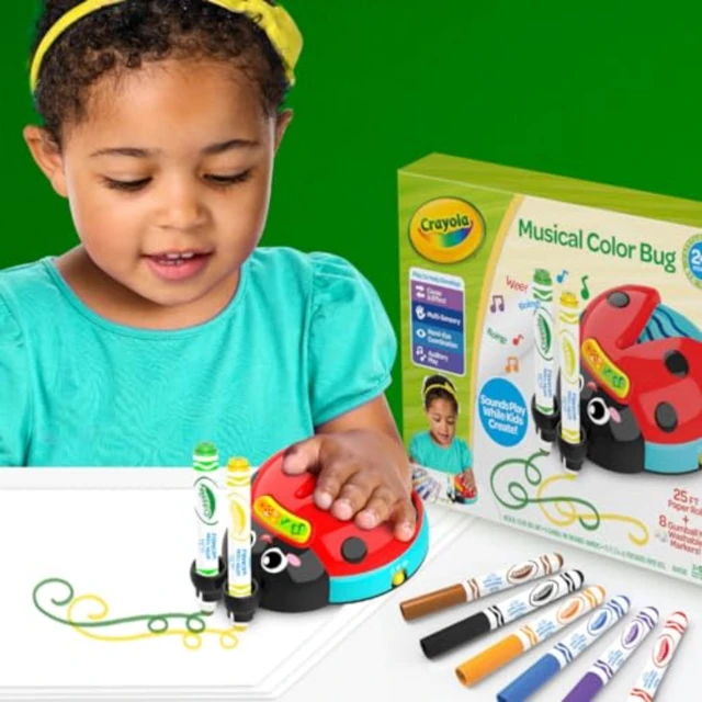 Alt view image 6 of 7 - Crayola Musical Color Bug, Toddler Sensory Toy, Ladybug Toy for Kids, Arts & Crafts, Gifts for Toddlers, Ages 2, 3, 4
