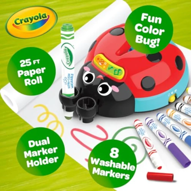 Alt view image 3 of 7 - Crayola Musical Color Bug, Toddler Sensory Toy, Ladybug Toy for Kids, Arts & Crafts, Gifts for Toddlers, Ages 2, 3, 4