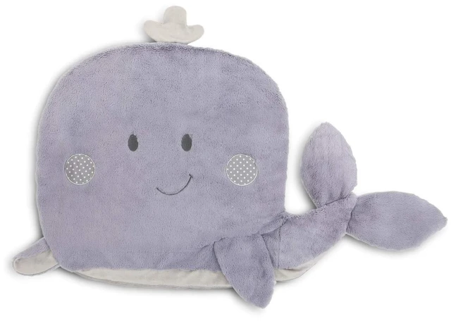 Main image of DEMDACO Charming Whale Soft Purple 36 x 22 Polyester Fabric Early Development Playmat