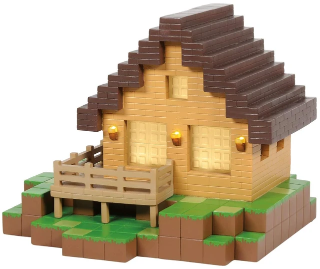 Main image of Department 56 Minecraft Village House Lit Building, 6.375 Inch, Multicolor