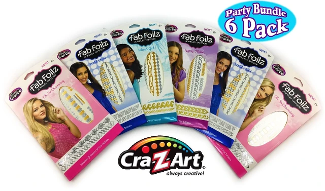 Alt view image 6 of 6 - Fab Foilz Temporary Tattoos Gift Set Party Bundle - 6 Pack (Over 200 Tattoos)
