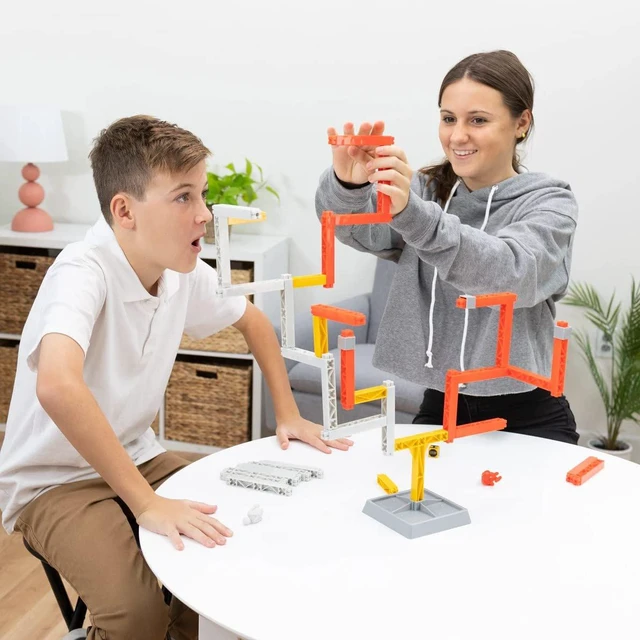 Alt view image 4 of 7 - Fat Brain Toys Upstruction - 2-Player Game of Building Without Tumbling, Ages 8+