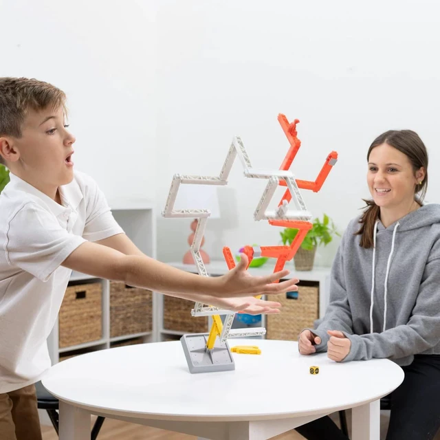 Alt view image 6 of 7 - Fat Brain Toys Upstruction - 2-Player Game of Building Without Tumbling, Ages 8+