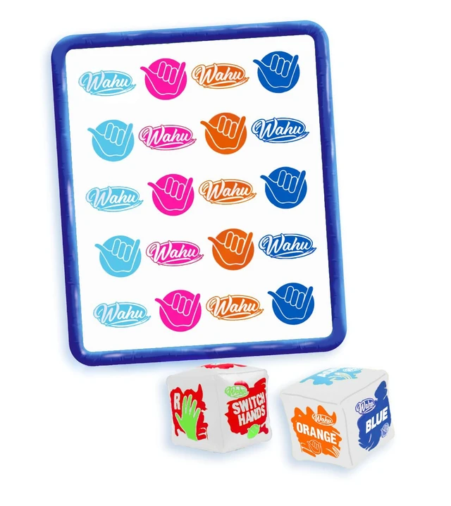 Alt view image 2 of 7 - Wahu Splash 'N' Tangle Water Game for Kids Ages 5+ and Adults, Kids Outdoor Twister Water Game with Play Mat, Hose Connector, and 2 Dice, Multicolor