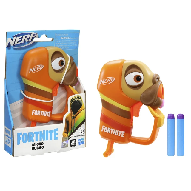 Alt view image 2 of 4 - Nerf Fortnite Micro Doggo Mini Dart-Firing Blaster - Fortnite Doggo Outfit Design - Includes 2 Official Nerf Elite Darts
