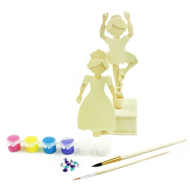 Main image of MasterPieces Works of Ahhh Musical Dancers Wood Paint Kit, Set of 2