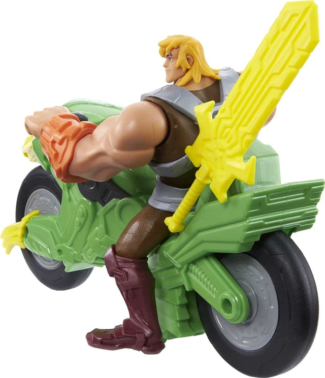 Alt view image 6 of 6 - Masters of the Universe He-Man and The Action Figure + Vehicle Based on Animated Series, Articulated Battle Characters, Gift for 4 Years and Older