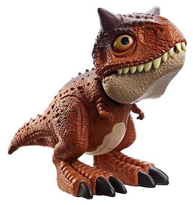 Main image of Jurassic World Toys Chompin Carnotaurus Toro Dinosaur Action Figure Camp Cretaceous with Button-Activated Chomping & Other Motions, Realistic Sculpting, Kid Gift Age 4 Years & Up, Multi