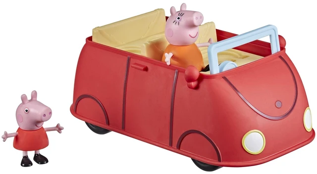 Main image of Peppa Pig Peppas Adventures Peppas Family Red Car Preschool Toy, Speech and Sound Effects, Includes 2 Figures, for Ages 3 and Up