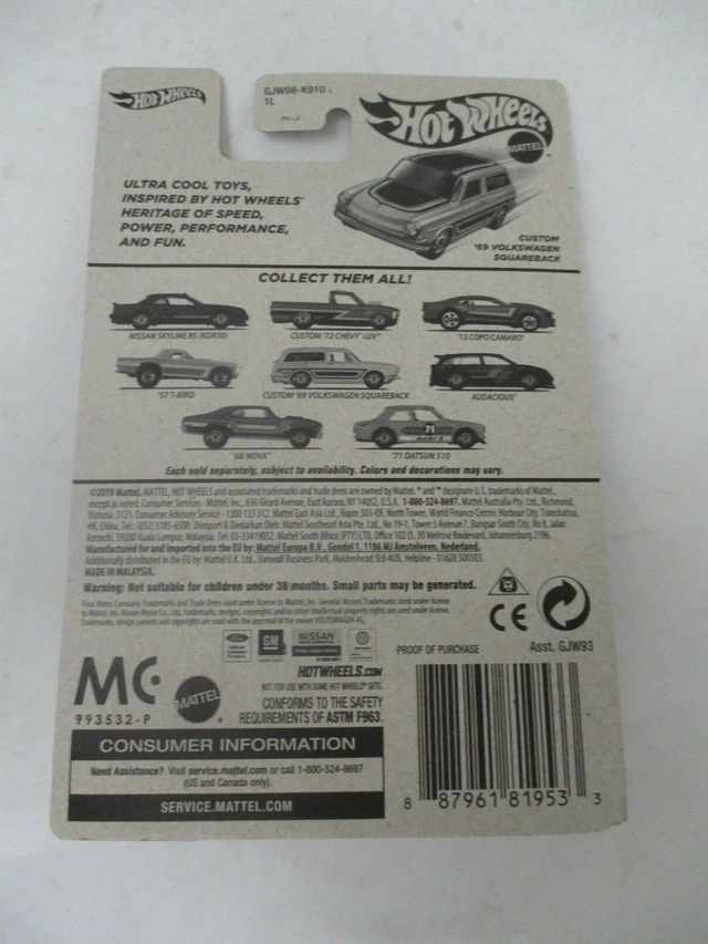 Alt view image 2 of 2 - Hot Wheels Flying Customs Custom '69 Volkswagen Squareback