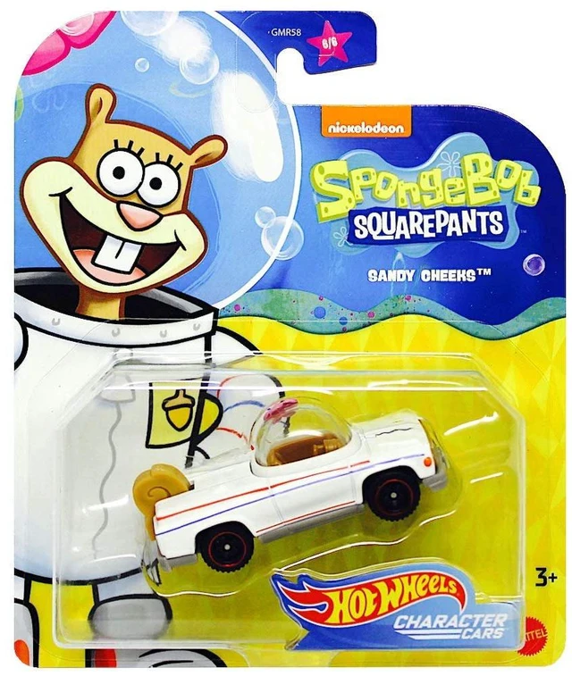 Main image of Spongebob Squarepants Collectible Character Car - Compatible with and Made by Hotwheels ~ Sandy The Squirrel ~ GMR59