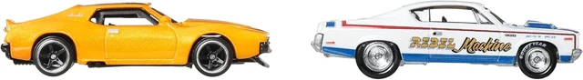 Alt view image 3 of 7 - Hot Wheels Premium 2 Pack - '71 AMC Javelin/AMC Level Machine Vehicle Toy Minicar 3 Years Old and Multi JBL06