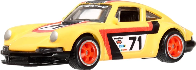 Main image of Hot Wheels Premium Car Culture Circuit Legends Toy Vehicle, 1:64 Scale Die-Cast '71 Porsche 911 for Collectors, Real Riders Tires, Metal/Metal Chassis