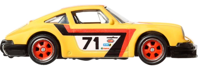 Alt view image 3 of 6 - Hot Wheels Premium Car Culture Circuit Legends Toy Vehicle, 1:64 Scale Die-Cast '71 Porsche 911 for Collectors, Real Riders Tires, Metal/Metal Chassis