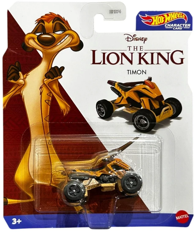 Main image of Hot Wheels Character Car: The Lion King Timon Edition