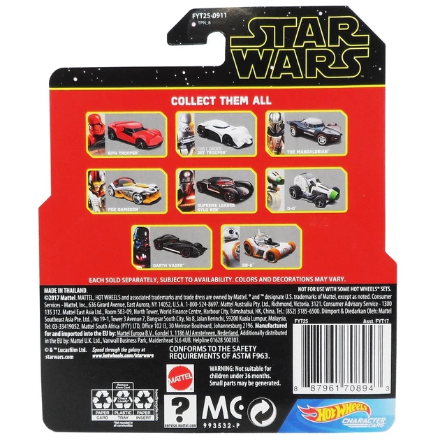 Alt view image 2 of 2 - Hot Wheels Star Wars Character Cars Rey