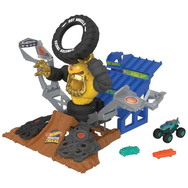 Alt view image 2 of 5 - Hot Wheels Mega Wrex Versus Crushzilla Takedown Playset