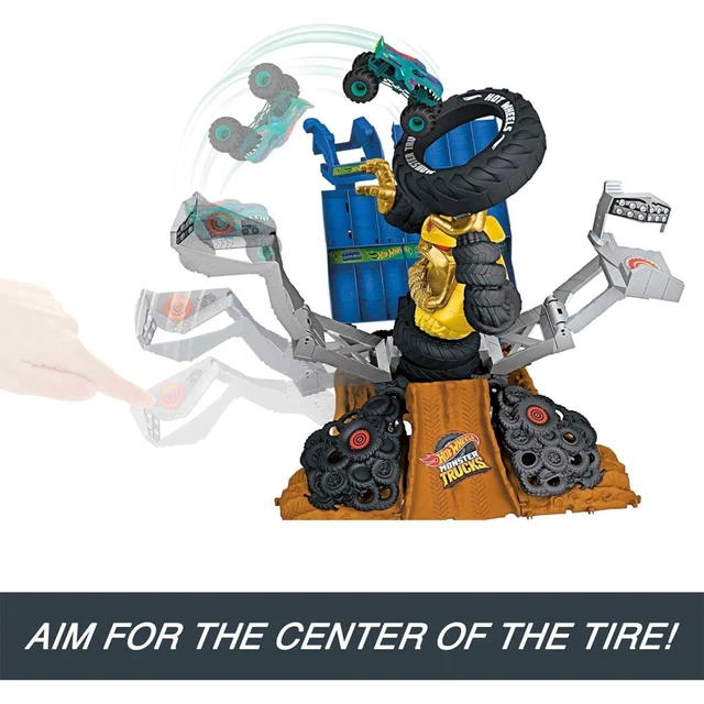 Alt view image 4 of 5 - Hot Wheels Mega Wrex Versus Crushzilla Takedown Playset