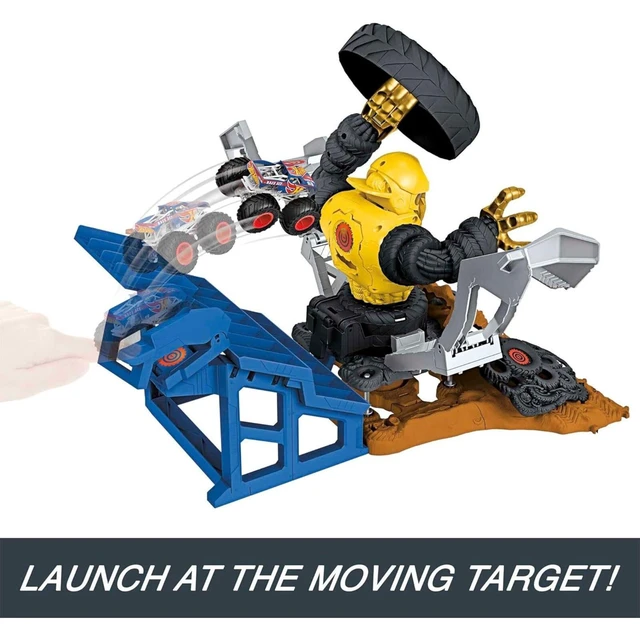 Alt view image 5 of 5 - Hot Wheels Mega Wrex Versus Crushzilla Takedown Playset