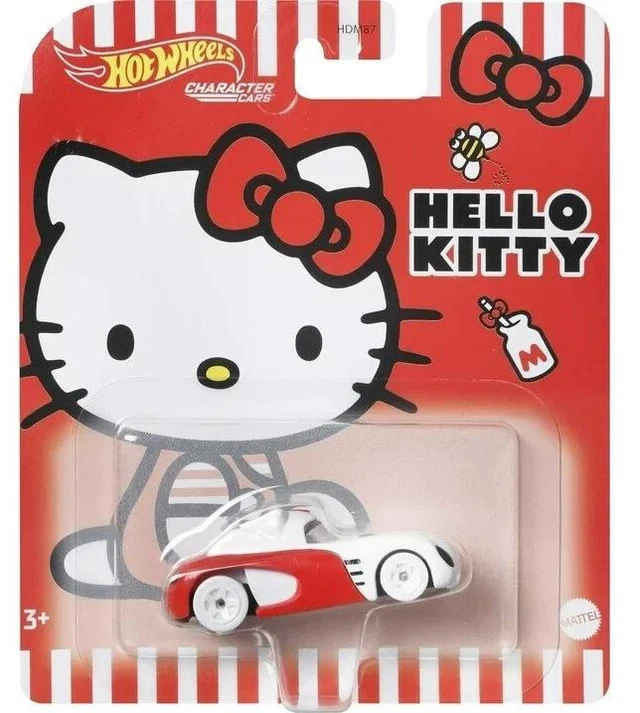 Main image of Hot Wheels Hello Kitty Character Car, 1:64 Scale Toy Collectible