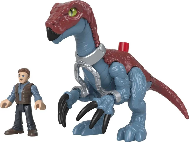 Alt view image 3 of 6 - Fisher-Price Imaginext Jurassic World Dinosaur Toy Therizinosaurus & Owen Grady Figure Set for Pretend Play Preschool Kids Ages 3+ Years