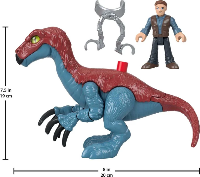 Alt view image 5 of 6 - Fisher-Price Imaginext Jurassic World Dinosaur Toy Therizinosaurus & Owen Grady Figure Set for Pretend Play Preschool Kids Ages 3+ Years