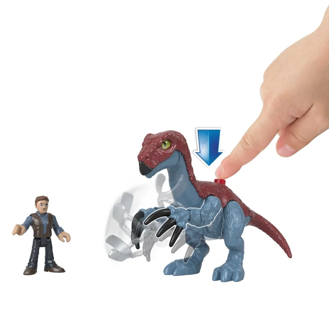 Alt view image 2 of 6 - Fisher-Price Imaginext Jurassic World Dinosaur Toy Therizinosaurus & Owen Grady Figure Set for Pretend Play Preschool Kids Ages 3+ Years