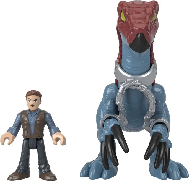 Alt view image 4 of 6 - Fisher-Price Imaginext Jurassic World Dinosaur Toy Therizinosaurus & Owen Grady Figure Set for Pretend Play Preschool Kids Ages 3+ Years