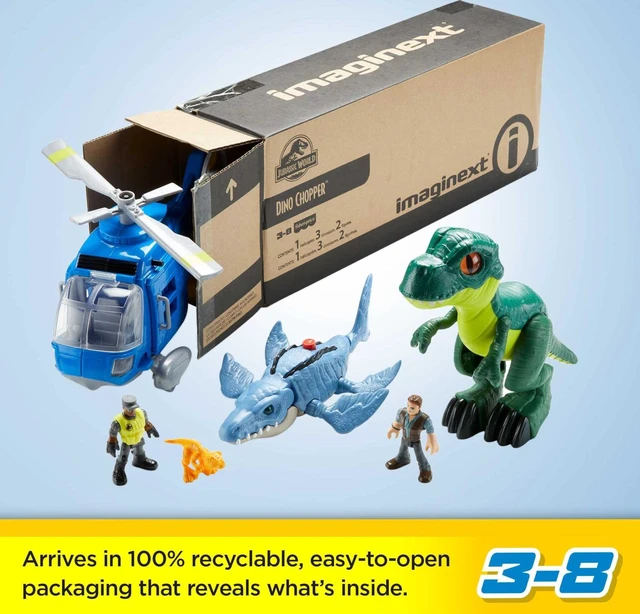 Alt view image 2 of 6 - Fisher-Price Imaginext Jurassic World Dinosaur Toys, Dino Chopper with 3 Dinosaurs and Owen Grady Figure for Preschool Kids Ages 3+ Years