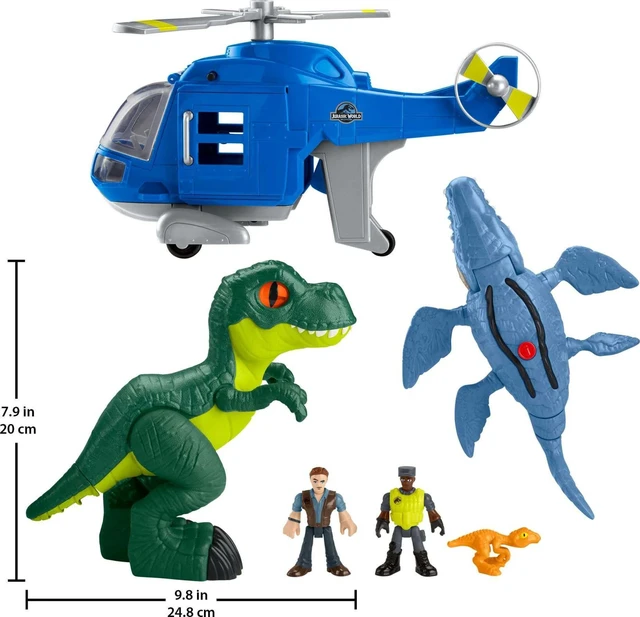 Alt view image 6 of 6 - Fisher-Price Imaginext Jurassic World Dinosaur Toys, Dino Chopper with 3 Dinosaurs and Owen Grady Figure for Preschool Kids Ages 3+ Years