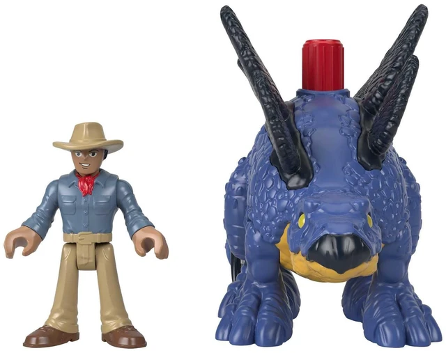Alt view image 4 of 6 - Fisher-Price Imaginext Jurassic World Dinosaur Toy Stegosaurus & Dr. Alan Grant Figure Set for Pretend Play Preschool Kids Ages 3+ Years
