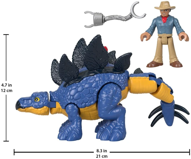 Alt view image 5 of 6 - Fisher-Price Imaginext Jurassic World Dinosaur Toy Stegosaurus & Dr. Alan Grant Figure Set for Pretend Play Preschool Kids Ages 3+ Years