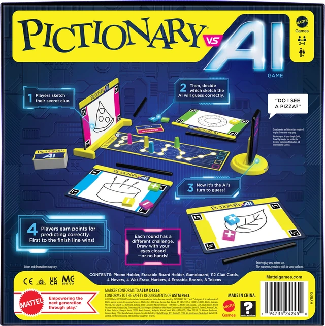 Alt view image 7 of 7 - Mattel Games - Pictionary vs. AI Family Game for Kids and Adults