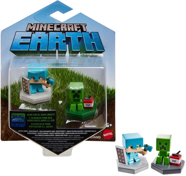 Alt view image 2 of 2 - Minecraft Earth Alex & Mining Creeper Mini Figures