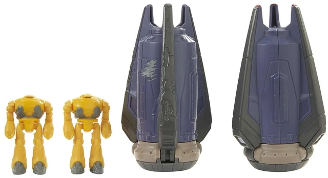 Alt view image 2 of 7 - Mattel Disney Pixar Lightyear Hyperspeed Series Zyclops Space Pod Battle Damage & Zyclops Figure, 3.78 Inch Long Vehicle & 1.75 Inch Figure, Toy 4 Years & Up