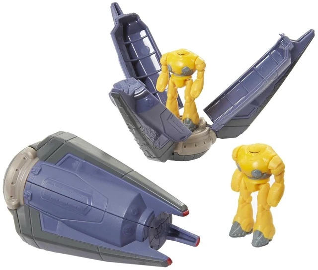 Alt view image 5 of 7 - Mattel Disney Pixar Lightyear Hyperspeed Series Zyclops Space Pod Battle Damage & Zyclops Figure, 3.78 Inch Long Vehicle & 1.75 Inch Figure, Toy 4 Years & Up