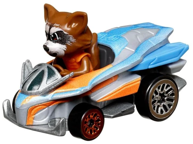 Main image of Hot Wheels RacerVerse Die-Cast Vehicle with Rocket Racoon Driver 1:64 Scale