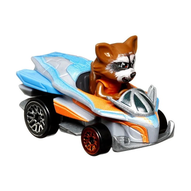 Alt view image 4 of 6 - Hot Wheels RacerVerse Die-Cast Vehicle with Rocket Racoon Driver 1:64 Scale