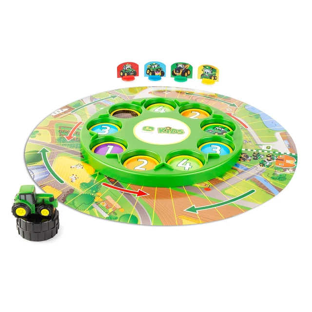 Main image of John Deere Go Johnny Go Board Game - Cooperative Farming Games for Game Night - John Deere Toys and Board Games - Farm Toy Games for Kids - Family Games Ages 5 Years and Up